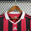 Camisa Retrô Milan I Adidas 2009/10  Manga Longa Vermelho e Preto
