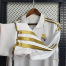 Camisa Retrô Real Madrid Manga Longa I Home Adidas 2011/12 Masculino Branco